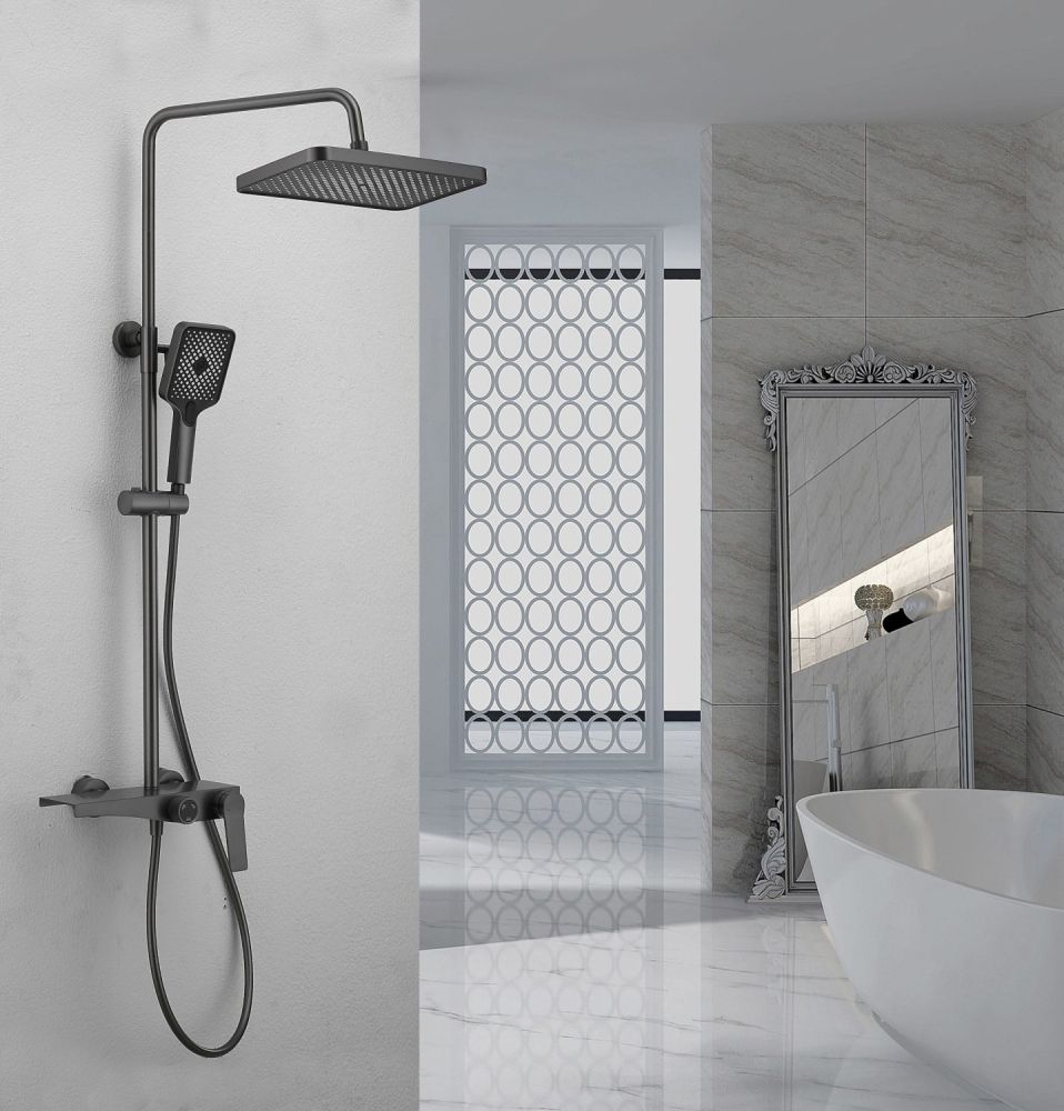 Душевая система BELZ B24572-3, оружейная сталь, артикул B24572-3