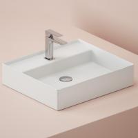 Artceram SCALINO Раковина накладная 55х48 см, с 1 отв под смеситель,  с переливом, цвет белый матовый