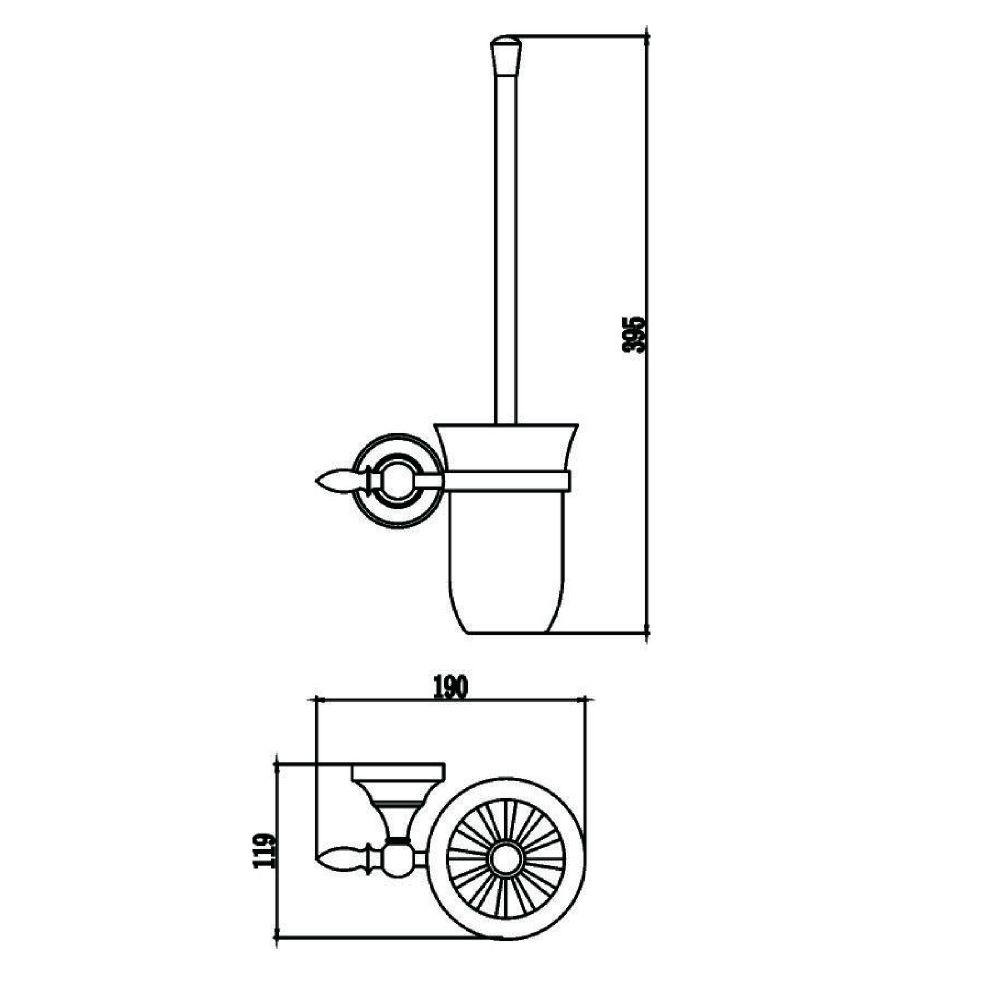 Ершик Savol S-06894A, хром, артикул S-06894A