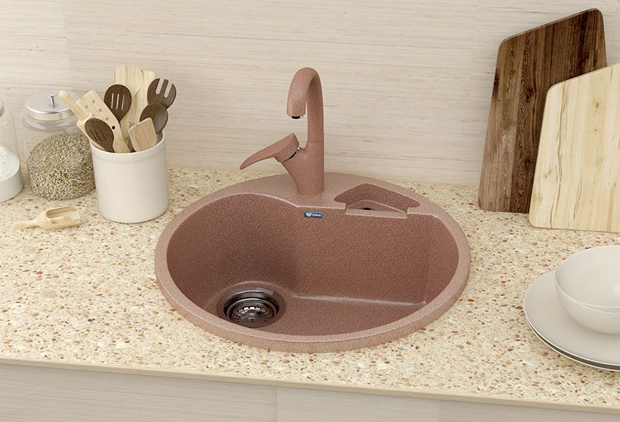 Кухонная мойка Ulgran U-108-307, терракот, артикул U-108-307