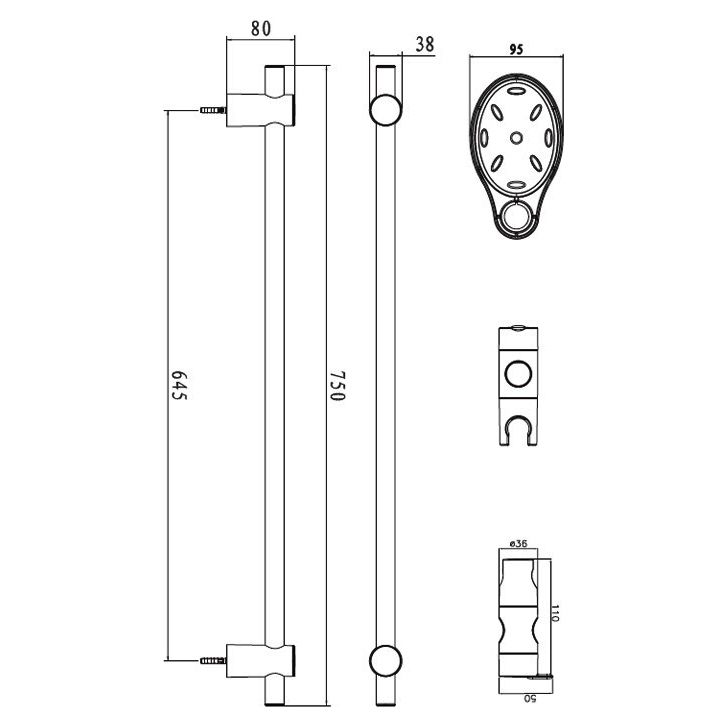 Душевой гарнитур Bravat D150CP-1-RUS, хром