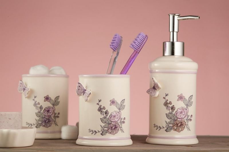 Дозатор для жидкого мыла Fora Butterfly FOR-BF021 Хром Белый с декором Дозатор для жидкого мыла Fora Butterfly FOR-BF021 Хром Белый с декором