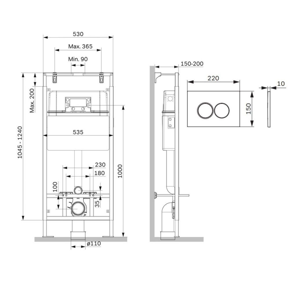I012710.0101 MasterFit инсталляция для подвесного унитаза с клавишей ProC L, бел глянц I012710.0101 MasterFit инсталляция для подвесного унитаза с клавишей ProC L, бел глянц
