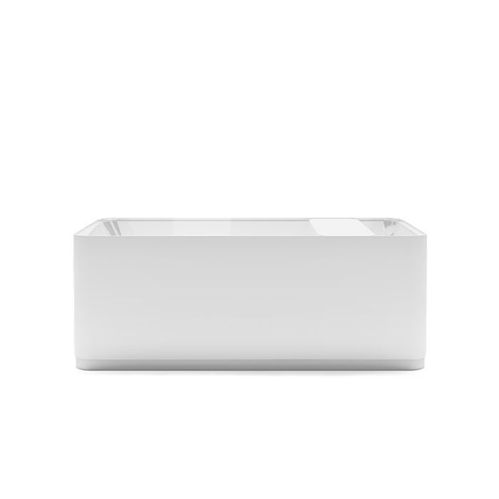 GRUPPO TREESSE Cross Ванна отдельностоящая 1600х730х600 мм., с сливом-переливом и сифоном, SOLID SURFACE, цвет белый глянцевый