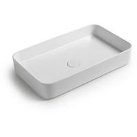 White Ceramic Blade, накладная прямоугольная раковина 65x40x11,5h см, цвет сливовый матовый