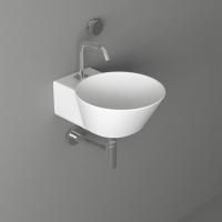 SIMAS WAVE Раковина накладная/подвесная круглая  33,5х43х16,5 см, с 1 отв под смеситель,цвет белый SIMAS WAVE Раковина накладная/подвесная круглая  33,5х43х16,5 см, с 1 отв под смеситель,цвет белый