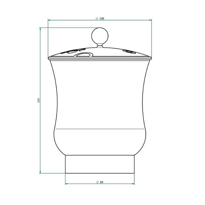 THG CAPUCINE MAUVE DECOR OR Китайская лакированная коробка с белой керамической крышкой Ø126 мм., middle size, декор золото/лиловый, цвет золото