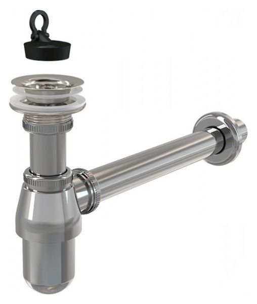 Сифон для раковины ALCAPLAST  DN32 с донным клапаном 5/4″ A437 (хром), шт