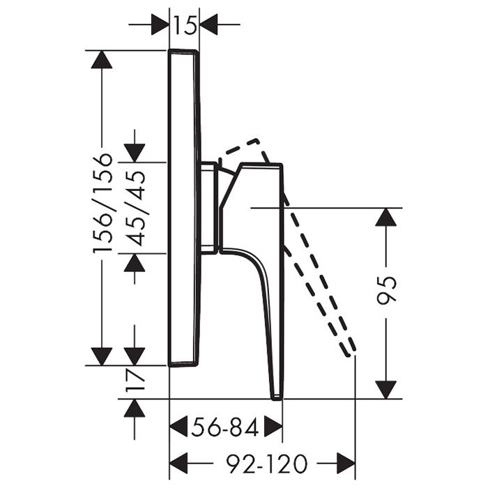 HG Metropol Встраиваемый смеситель для душа (внешняя часть), цвет: шлифованная бронза HG Metropol Встраиваемый смеситель для душа (внешняя часть), цвет: шлифованная бронза