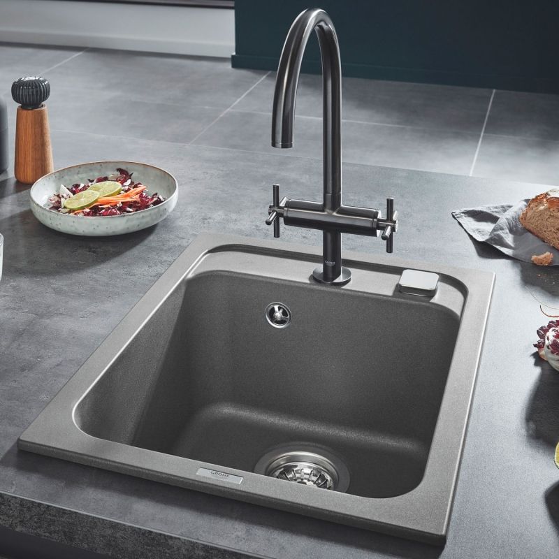 Мойка GROHE K700 с одной чашей, 400 x 500 мм, серый гранит (31650AT0) Мойка GROHE K700 с одной чашей, 400 x 500 мм, серый гранит (31650AT0)