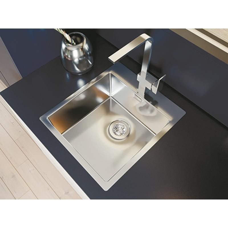 Кухонная мойка Florentina ЛОГИКА-НМ LHM.450.510.B.10.S.10, нержавеющая сталь, артикул LHM.450.510.B.10.S.10