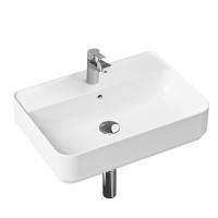 Комплект 4 в 1 Lavinia Boho Bathroom Sink Slim 21510244, накладная фарфоровая раковина 60 см, смеситель, латунный сифон, донный клапан quick-clac