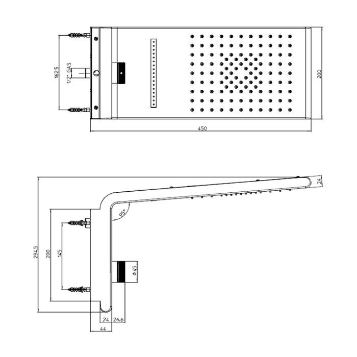 BOSSINI Душевая панель Syncro-Rain, 3 режима, цвет: хром BOSSINI Душевая панель Syncro-Rain, 3 режима, цвет: хром