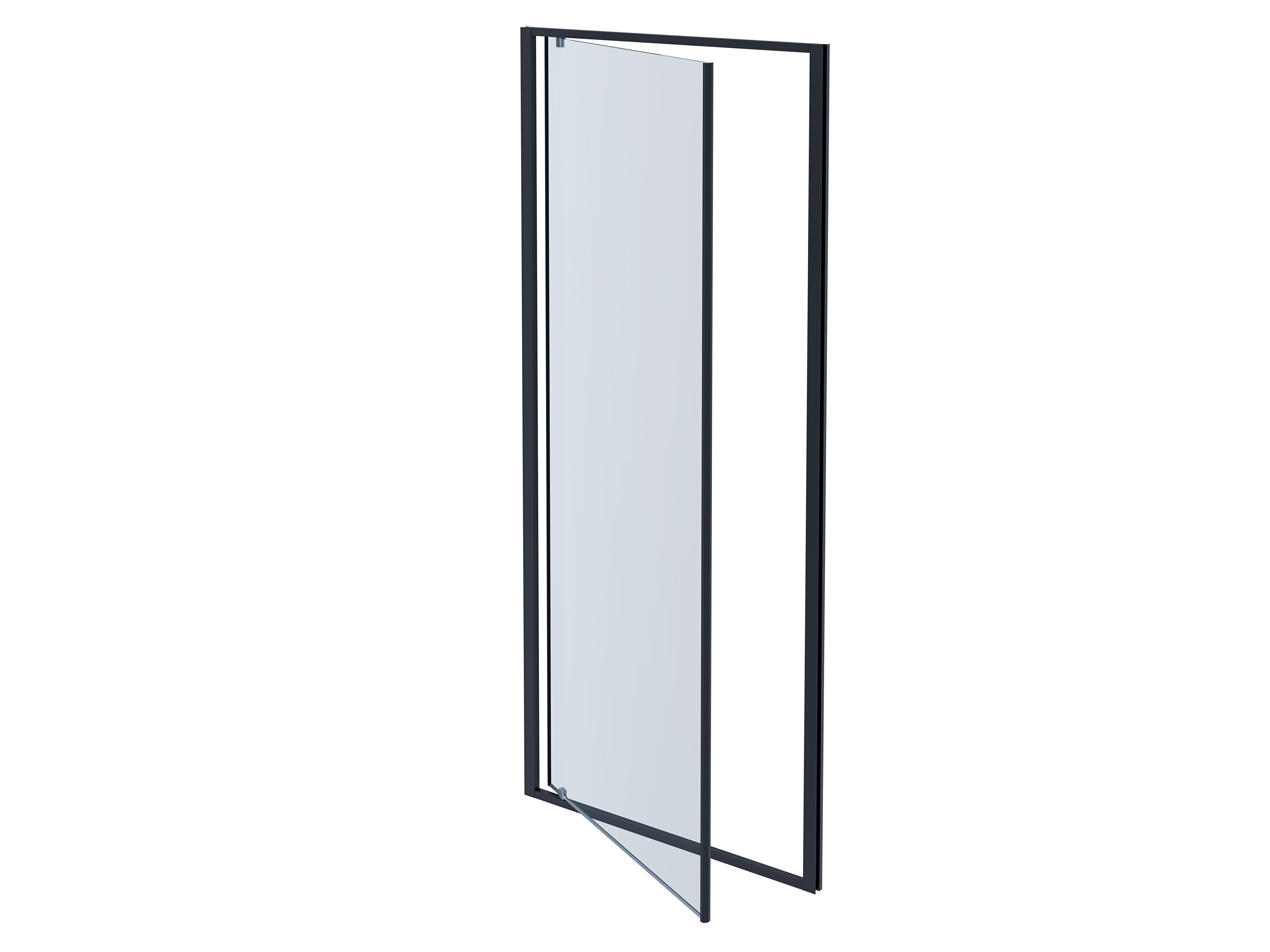 AQ ARI PI 10020BL Душевая дверь, распашная 1000x2000 профиль черный, стекло прозрачное AQ ARI PI 10020BL Душевая дверь, распашная 1000x2000 профиль черный, стекло прозрачное