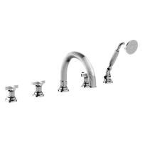 Nicolazzi Pantheon  Смеситель на борт ваныы на 5 отв, с ручной лейкой,цвет хром