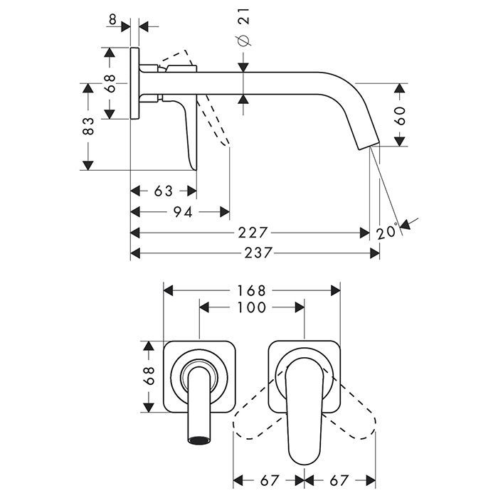 AX Citterio M Смеситель для раковины , цвет шлифованный никель AX Citterio M Смеситель для раковины , цвет шлифованный никель