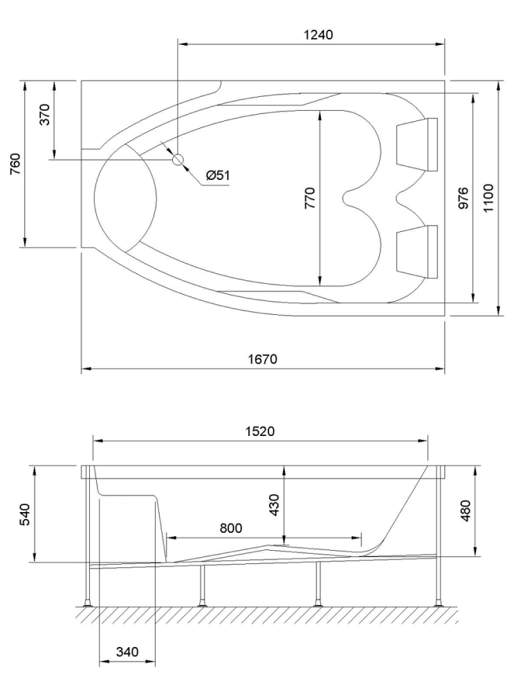 Гидромассажная ванна Royal Bath  SHAKESPEARE COMFORT 170х110х67 R, артикул RB652100CM-R