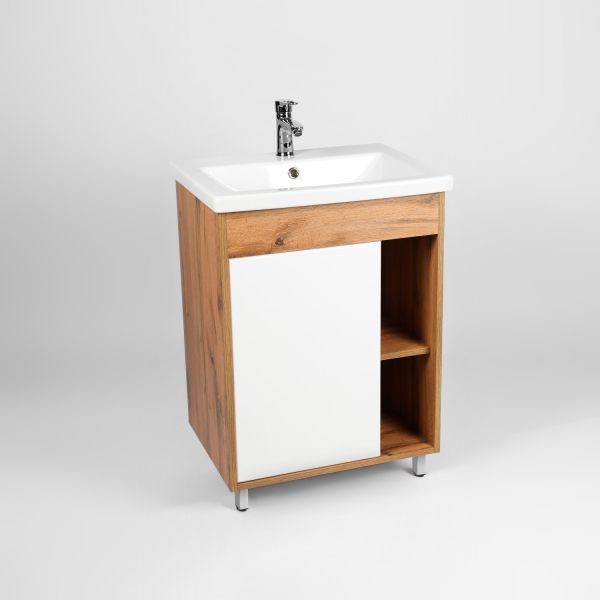 Тумба VIANT "Бостон" 1 ств  430х560х820 под раковину .S-UM-COM60/1-w (COMO 60) (VBOS60CO-T1ST)