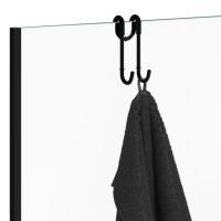 Крючок, Decor Walther, DH, ширина, мм-110, глубина, мм-35, высота, мм-40, тип установки-на стекло душевой кабины, цвет-черный матовый