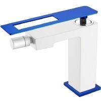 Смеситель для биде Boheme Q 146-WUV Белый Синий