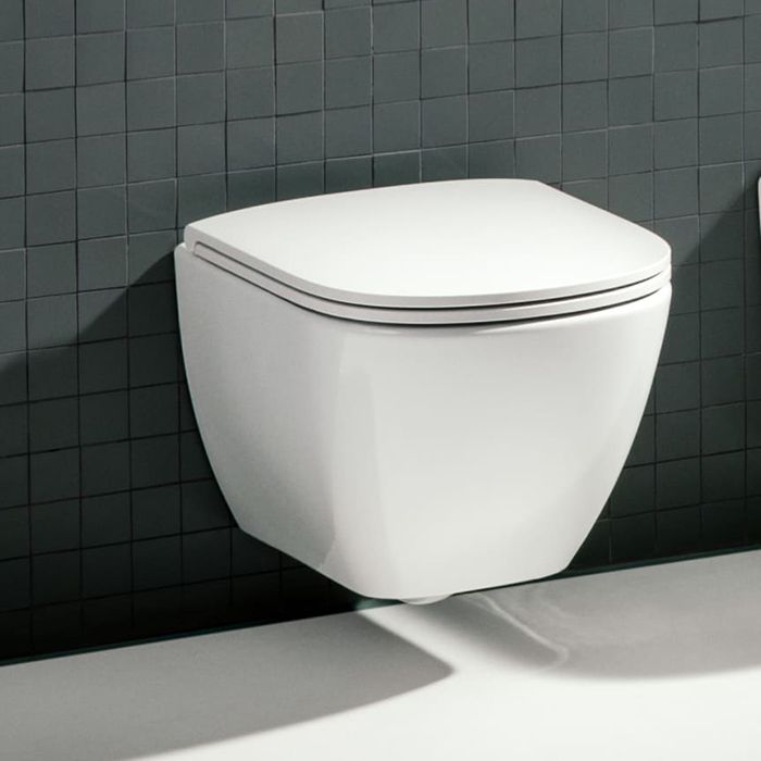 LAUFEN Lua Унитаз укороченный безободковый подвесной 490*360 мм, цвет белый глянец