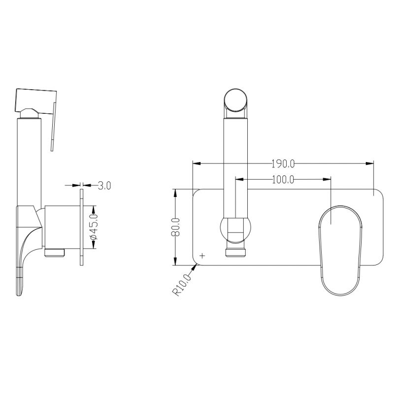 Гигиенический душ  SPECTRE хром