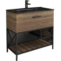 Тумба с раковиной Comforty Бредфорд 90 4148003 Дуб темный Тумба с раковиной Comforty Бредфорд 90 4148003 Дуб темный