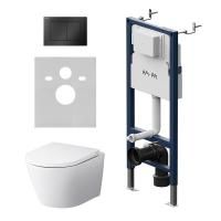 IS90238.741701 Инсталляция с клав PrimeFit S, мат.черный, с подвес унит Sense FlashClean с сид м/лиф IS90238.741701 Инсталляция с клав PrimeFit S, мат.черный, с подвес унит Sense FlashClean с сид м/лиф