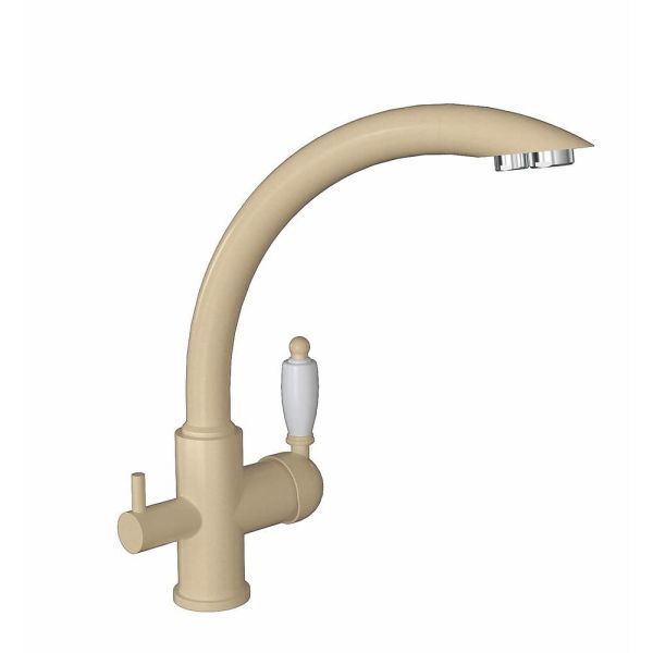 Смеситель для кухни с подключением фильтра Florentina ШАЛЕ 333.25H.2113.202, шампань