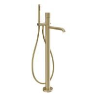 GESSI HABITO RIGATO Смеситель для ванны напольный, однорычажный, цвет Brass Brushed PVD