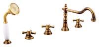 Смеситель на борт ванны Rav Slezak Morava retro MK364.5PSM бронзовый