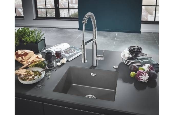 Мойка GROHE K700U с одной чашей, 533 x 457 мм, серый гранит (31654AT0) Мойка GROHE K700U с одной чашей, 533 x 457 мм, серый гранит (31654AT0)