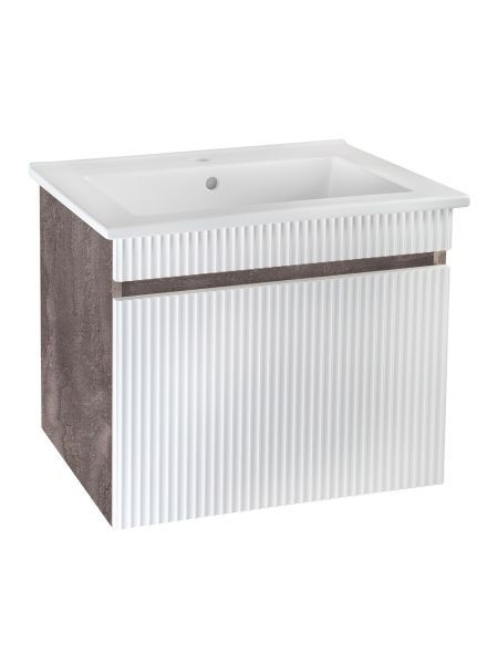 Тумба Runo Модена 65 железный камень под умывальник 00-00001021 (Оскар 65) (00-00001424)