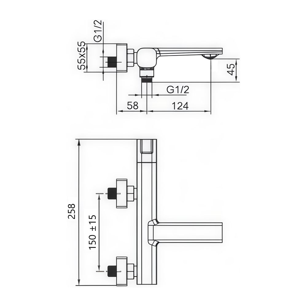 Смеситель для ванны Maretti Lorenza LR22RF842, хром