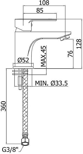 Смеситель для раковины Paffoni Blu BLU071CR