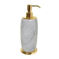 3SC Elegance MARMO Дозатор для жидкого мыла, настольный, цвет: мрамор bianco carrara/золото 24к. Lucido 3SC Elegance MARMO Дозатор для жидкого мыла, настольный, цвет: мрамор bianco carrara/золото 24к. Lucido
