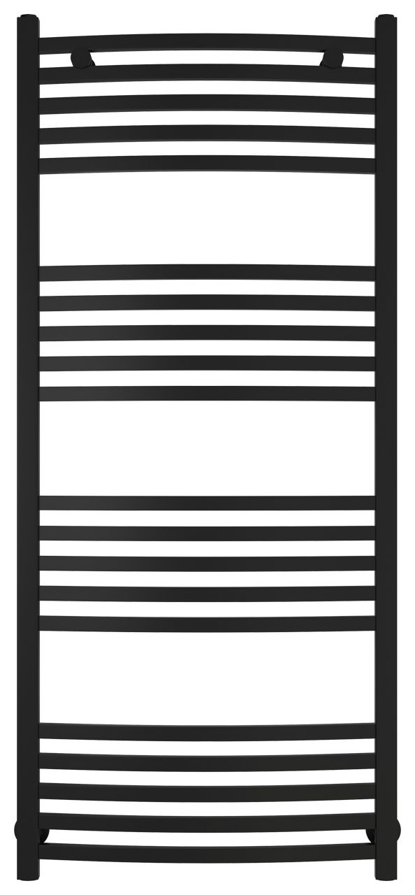 Полотенцесушитель, Сунержа, Аркус, водяной, ширина, мм-550, глубина, мм-107, высота, мм-1207, межосевое расстояние-500, перемычка-выгнутая, присоединительный размер -НР G 1/2" / НР G 3/4" (эксцентрик), подключение-диагональное/нижнее/вертикальное, мощност