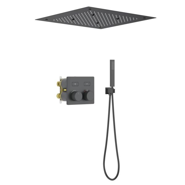 Душевая система встроенная с термостатом Timo Petruma черный (SX-5209/03SM)