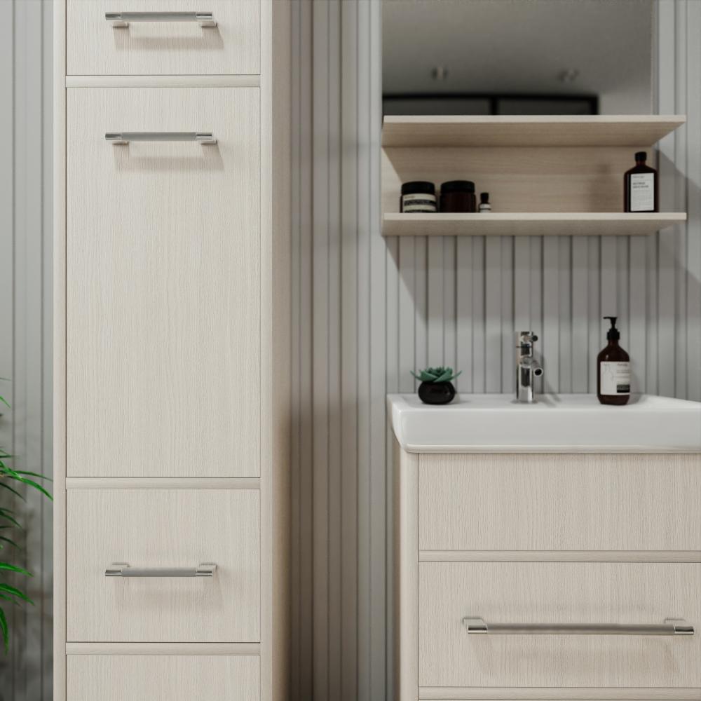 Тумба под раковину напольная Бриклаер ЧИЛИ светлая лиственница , 55 см, артикул 4627125414985