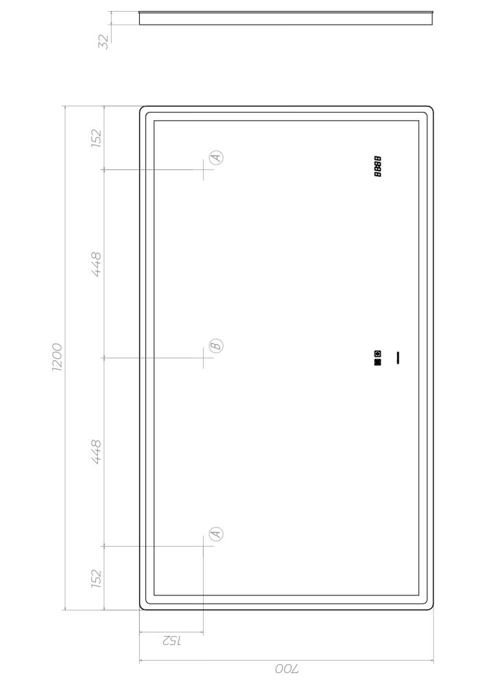 Зеркало VIGO Geometry Luxe z.GEO.120.Luxe, 120 см, артикул z.GEO.120.Luxe
