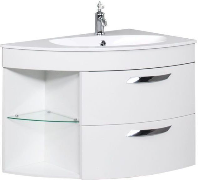 Тумба с раковиной De Aqua Трио Люкс 80 R белый Тумба с раковиной De Aqua Трио Люкс 80 R белый