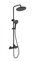 Душевая система с термостатом WONZON & WOGHAND SOLID, Черный матовый (WW-C3011-A-MB)
