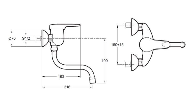 Смеситель для кухни Jacob Delafon Kandel E659RU-CP Хром