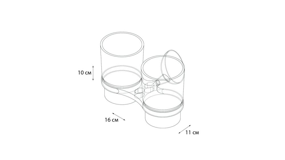 Подстаканник двойной Grampus Briz  GR-3007, артикул GR-3007