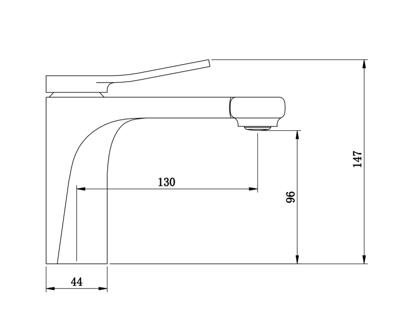 Смеситель для раковины Bronze de Luxe Element EL02XCB, хром, артикул EL02XCB