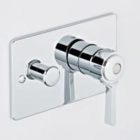 THG CAPUCINE VERT DECOR PLATINE Смеситель для душа встраиваемый, однорычажный, с переключателем, внешняя часть, декор платина, цвет хром