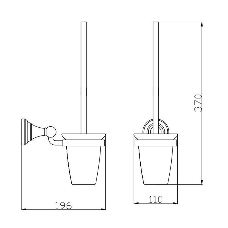 Ершик для унитаза Rav Slezak MORAVA MKA0500Z, золото, артикул MKA0500Z