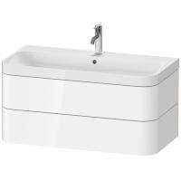 Duravit Happy D.2 Plus Тумба подвесная с умывальником 975х490х468 мм, с 1 отв под смесит, 2 ящика, выпуск и сифон в комплекте, цвет белый глянцевый