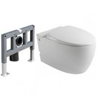Унитаз Cerutti SPA C-375C 7186 с импульсным смывом с инсталляцией с сиденьем Микролифт Унитаз Cerutti SPA C-375C 7186 с импульсным смывом с инсталляцией с сиденьем Микролифт