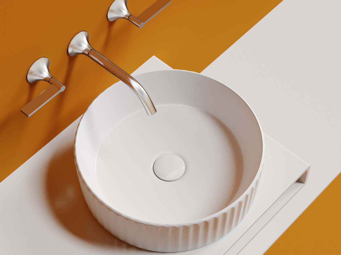 Умывальник чаша накладная круглая Элемент (Element) 360x360x115мм, артикул CN6057